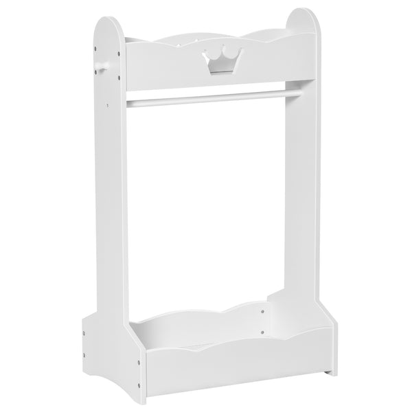 sconto Appendiabiti per Bambini con Ripiani e Ganci Laterali in Legno 63x37x103 cm Bianco