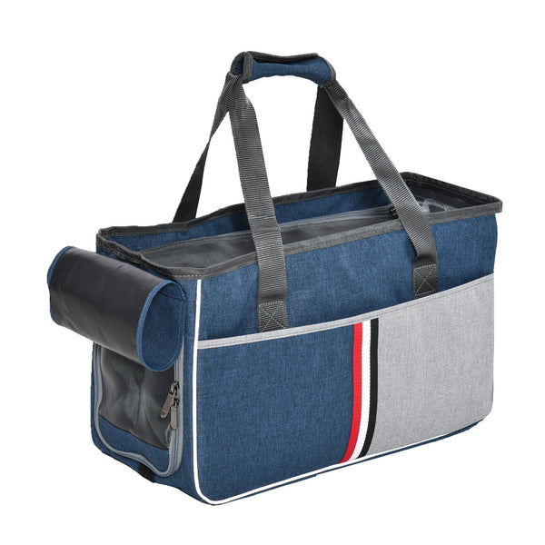 sconto Trasportino per Cani e Gatti 47x20x28 cm in Oxford con Rete Traspirante Blu