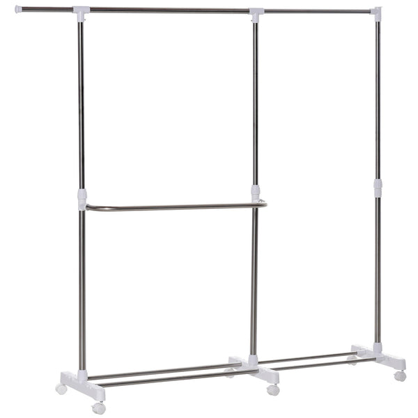 prezzo Stender Porta Abiti Estensibile 93-172x42x95-162,5 cm in Acciaio