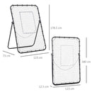 Rete Rimbalzo da Calcio 123x73x178,5 cm con Bersaglio in Metallo Nero