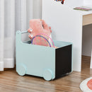 Carrello Portagiochi con Lavagne 47x35x45,5 cm in Legno MDF Azzurro