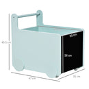 Carrello Portagiochi con Lavagne 47x35x45,5 cm in Legno MDF Azzurro