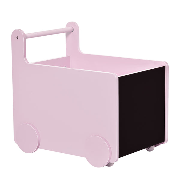 Carrello Portagiochi con Lavagne 47x35x45,5 cm in Legno MDF Rosa online