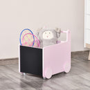 Carrello Portagiochi con Lavagne 47x35x45,5 cm in Legno MDF Rosa