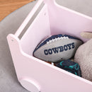 Carrello Portagiochi con Lavagne 47x35x45,5 cm in Legno MDF Rosa