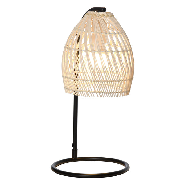 prezzo Lampada da Tavolo Ø20x41 cm E27 40W Paralume in Rattan Beige