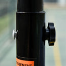 Canestro da Basket da Esterno Altezza Regolabile 175-215 cm in Metallo con Ruote Nero