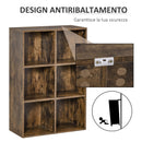 Libreria 6 Ripiani 65,5x30x97,5 cm in Legno Marrone