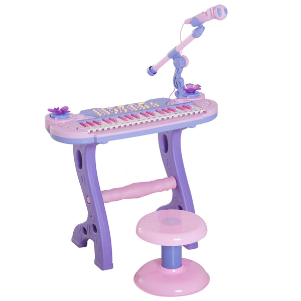 online Pianola 37 Tasti con Sgabello e Microfono Karaoke Mp3 e Registratore Rosa