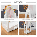 Specchio per Cameretta Bambini 40x30x104 cm con Scaffale Bianco