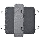 Coprisedile Posteriore Auto per Cani 160x145 cm in Tessuto Effetto Velluto Grigio