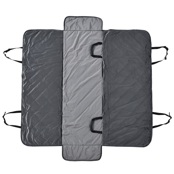 sconto Coprisedile Posteriore Auto per Cani 160x145 cm in Tessuto Effetto Velluto Grigio