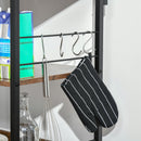 Mobile Cucina 4 Ripiani 60x40x125 cm in Acciaio e Legno