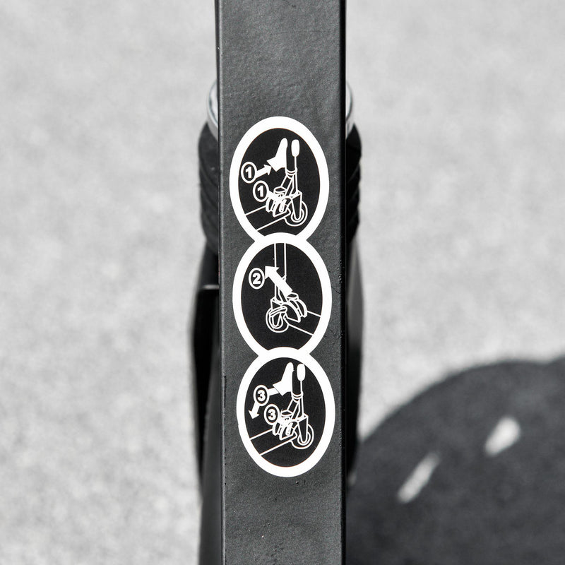 Monopattino Pieghevole 100x39x80-103,5 cm con Freno a Disco in Alluminio Nero