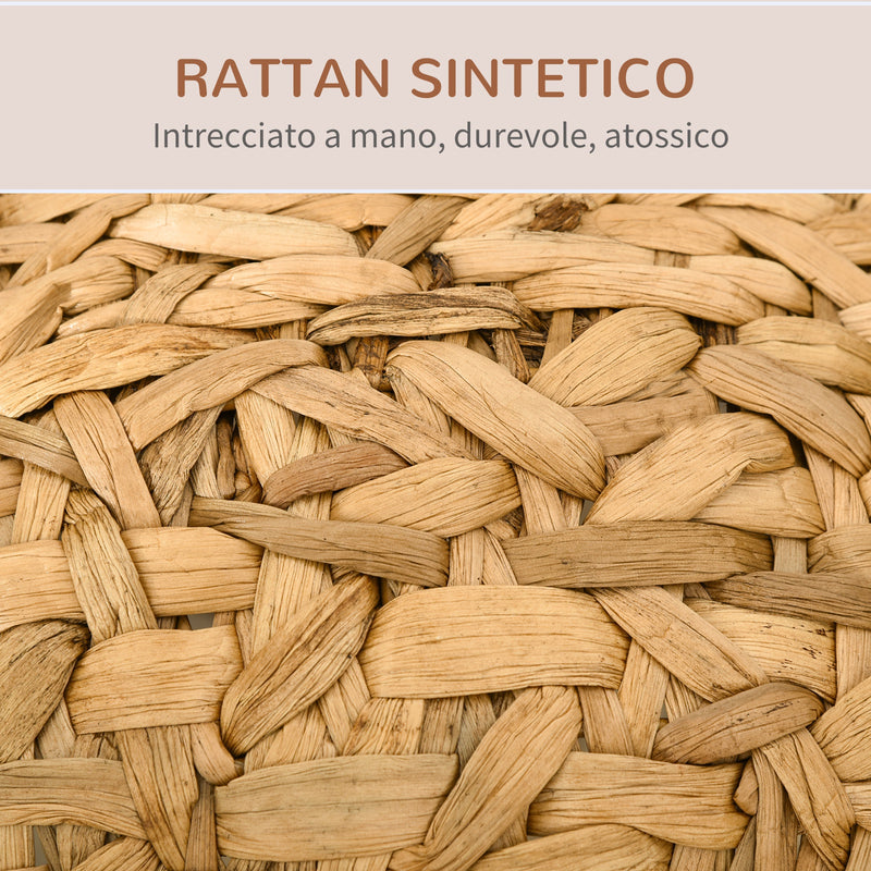 Cuccia per Gatti Ø52,58 cm in Rattan Sintentico Marrone