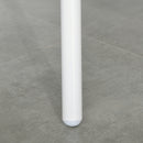 Set Tavolo da Pranzo con 2 Panche in MDF e Metallo Bianco