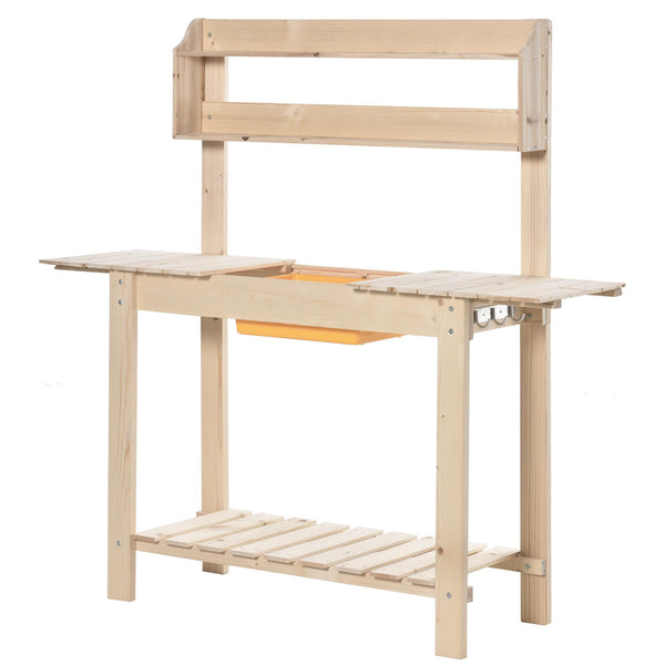 online Banco da Lavoro per Giardinaggio 100x40x140 cm in Legno Naturale