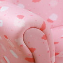 Poltroncina Imbottita per Bambini 57x42x45 cm con Poggiapiedi Rosa