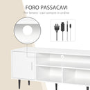 Mobile TV 1 Anta 3 Ripiani 120x40x55 cm in MDF Bianco