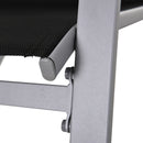 Sedia a Dondolo da Giardino 107x60x93 cm in Metallo e Tessuto Nero