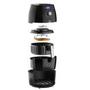 Friggitrice Elettrica ad Aria Calda 41x33x37 cm 1700W Capacità 5,5L Nera