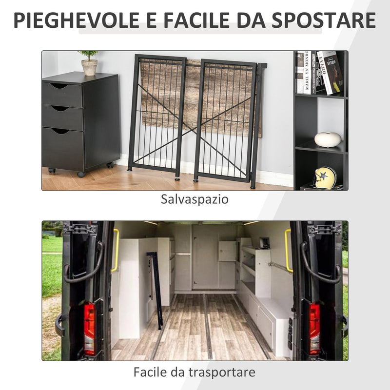 Scrivania Pieghevole 90x45x74 cm in Legno e Metallo Marrone