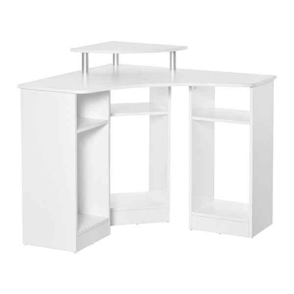 Scrivania Angolare da Ufficio 90x90x83,5 cm in Legno Bianco prezzo
