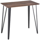 Tavolo Rettangolare  110x60x102 cm in MDF e Metallo Marrone