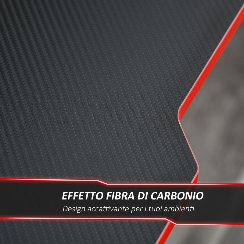 Scrivania da Gaming 120x60x76 cm in MDF e Metallo Nero