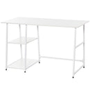 Scrivania da Ufficio 120x60x76 cm in Legno e Acciaio Bianco