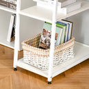 Scrivania da Ufficio 120x60x76 cm in Legno e Acciaio Bianco