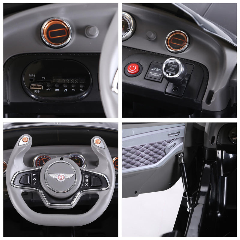 Macchina Elettrica per Bambini 6V con Licenza Bentley Nera