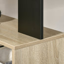 Scrivania da Ufficio 120x60x148 cm con Libreria in Legno Multicolore