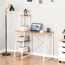 Scrivania da Ufficio 104x50x128 cm in MDF e Metallo Colore Legno