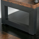 Scrivania da Ufficio 120x60x73,5 cm in Metallo e Truciolare Marrone e Nero