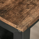 Scrivania da Ufficio 120x60x73,5 cm in Metallo e Truciolare Marrone e Nero