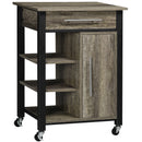 Carrello da Cucina 60x50x84,5 cm in Legno Truciolato Marrone