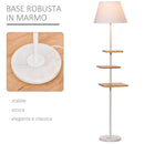 Lampada da Terra Ø38x155 cm E27 40W Base in Marmo Bianco