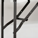 Carrello da Cucina 118x36,5x82 cm con Ripiano Pieghevole Marrone