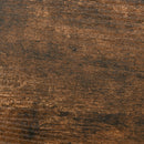 Scrivania da Ufficio 120x60x76 cm 2 Ripiani in Metallo e Truciolare Marrone e Nero