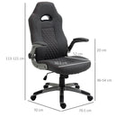 Sedia da Gaming Ergonomica 70,5x70x113-121 in Tessuto Grigio
