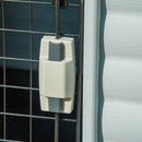 Cuccia per Cani Taglia Piccola 91x69x66 cm con Cancelletto Rimovibile Bianca e Verde