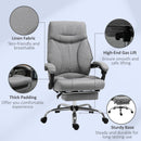 Sedia Poltrona Presidenziale da Ufficio 67,5x66x115-125 cm in Tessuto Grigio