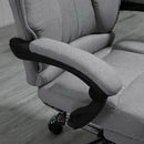 Sedia Poltrona Presidenziale da Ufficio 67,5x66x115-125 cm in Tessuto Grigio