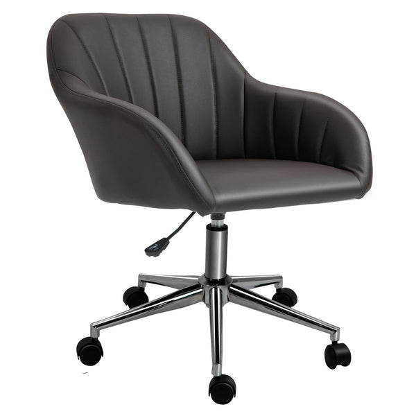 Sedia Poltrona Operativa da Ufficio 60x59x79-89 cm in Similpelle Marrone acquista