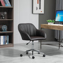 Sedia Poltrona Operativa da Ufficio 60x59x79-89 cm in Similpelle Marrone