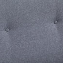 Divano Letto 3 Posti 195x84x82 cm in Tessuto Effetto Lino Grigio