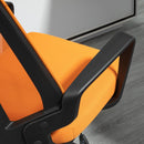 Sedia Poltrona Direzionale da Ufficio 63,5x63x116,5-125,5 cm in Tessuto Arancione