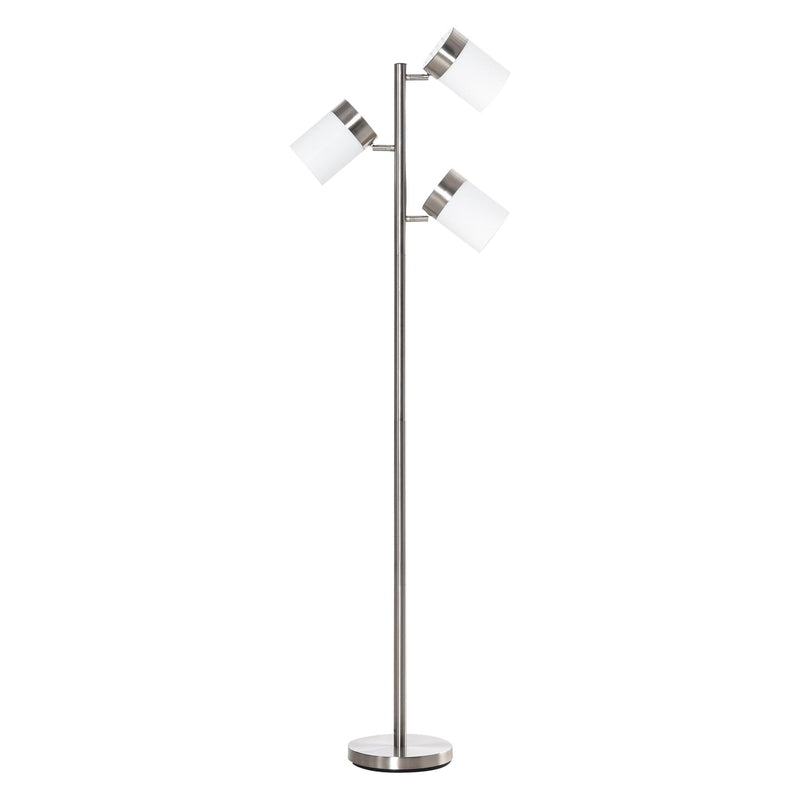 Lampada da Terra 3 Paralumi 38-52x25x165 cm E27 40W Argento