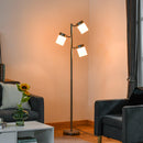 Lampada da Terra 3 Paralumi 38-52x25x165 cm E27 40W Argento